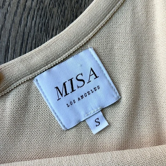 Misa Los Angeles Top White Tank Top Size Small Womens V Neck Camisole - Picture 5 of 8